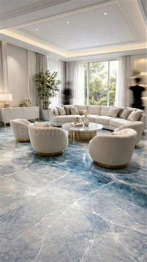 3D Ice Crack Epoxy Floor Installation – Luxury Living Room Makeover Timelapse | Resin 3D Flooring