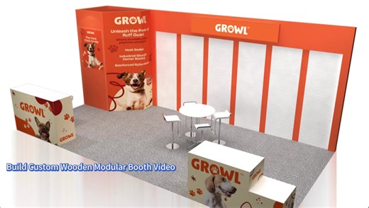 30MINS QUICK BUILD Wooden Modular 4*4m Reusable Event Booth Pet Show Custom Booth Design Trade Show Booth Exhibition Stand
