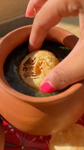 1K views · 33 reactions | Weekends are for Pani Puri ☄️ ever eat this?! My new recipe for Seared Peach Pani Puri - a modern and seasonal twist on a classic Indian street food dish from Mumbai (where I originate from). More recipes like this in my book THE MODERN TIFFIN! Sold wherever books are sold!!!  #indianfood #foodasmr #panipuri #golgoppe #indianstreetfood #hungrygal #indianchef #seasonalfruit #panipuris #maharashtrian | Chef Priyanka Naik | Facebook