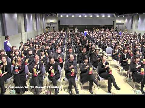 Matryomin ensemble set the world record for the "Largest theremin ensemble".