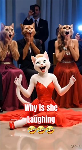 High Heels Disaster on Runway | viral cat | Cat shots | funny Cats