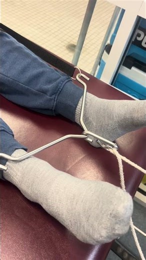 Traction table set up for lumbar