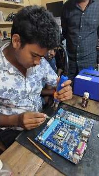 How to change Gigabyte BIOS IC #motherboard #repair #shorts