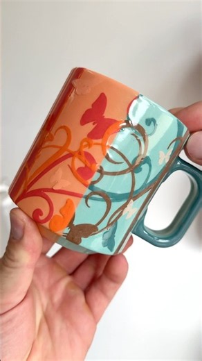 2000s Pattern Mug #ceramicart #y2k #scrapbooking