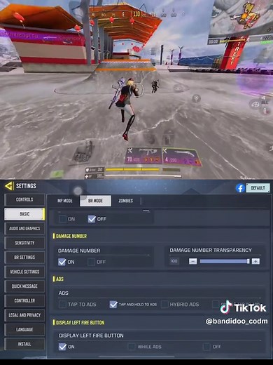 Basic settings and Sensitivity for BR 👌 #codm #callofdutymobile #codmobile #callofduty #fyp