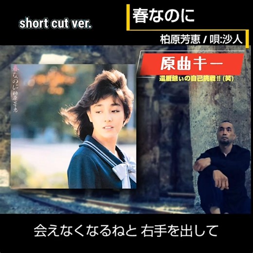 #男が歌う【柏原芳恵 / 春なのに】原曲キー by 還暦爺ぃ😉#shorts