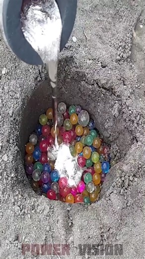 Orbeez and Liquid Metal Underground #tests #experiment #science #orbeez #scienceexperiments