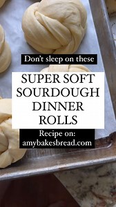How to instantly improve your dinner rolls? Add potato flakes! Potato in bread dough increases the starch in the dough, allowing more moisture to be absorbed and resulting in a light, tender and super soft roll. I love using dried potato flakes in my rolls where “potato” is the only ingredient. . Using 100% sourdough to leaven the rolls makes them even more tasty and delicious. I smooth butter over the roll dough before slicing and twisting into a double knot, making for the perfect pull-apart d
