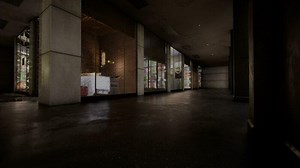 A store front with multiple glass doors showcasing various products