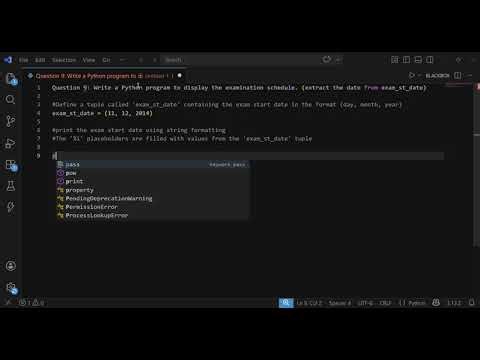 (9) Python Program to Display Examination Schedule | Extract Date from String | 150 PYTHON QUESTIONS