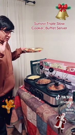 Sunvivi Triple Slow Cooker Buffet Server Guide