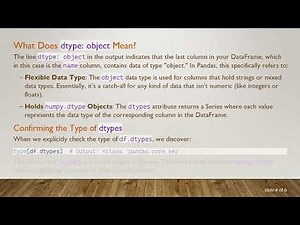 Understanding dtype: object in Pandas DataFrames