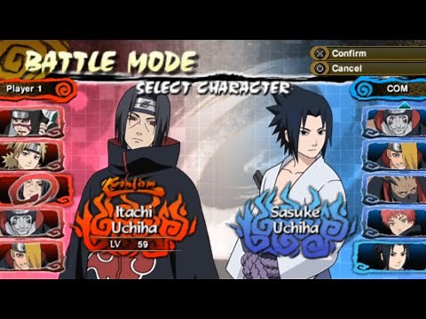 Naruto Shippuden: Legends: Akatsuki Rising All Characters [PSP]