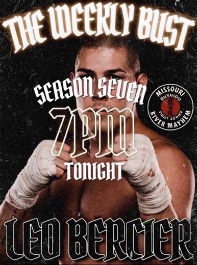 SEVEN SEASONS DEEP. STILL MOVING THE CULTURE. THE BOYS ARE BACK. THE WEEKLY BUST SEASON 7 OPENER TODAY • 7PM We’re kicking it off the only way we know how LIVE in studio with Montana fight leagend Leo Bercier, he will be talking bareknuckle, fighting for the future, and his perspective of the fight world ahead, plus the rise of the Bushido Fight Series, and what’s next in the fight world. A New Season. Big Energy. Bigger Conversations. JOIN US LIVE TONIGHT WITH LEO!! The Weekly Bust Proudly Spon