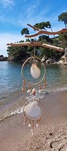 Driftwood and Seashell Mobile – Handmade Coastal Wall Hanging - Etsy