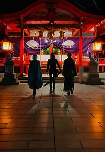 神.和7年＿＿「人」と「魔」そして「神」 百鬼夜行の皇.都にて3人は出会う。 #VΔLZコスプレ #長尾景コスプレ #弦月藤士郎コスプレ #甲斐田晴コスプレ #🔺 V.ΔLZ6周年おめでとうございます🌸