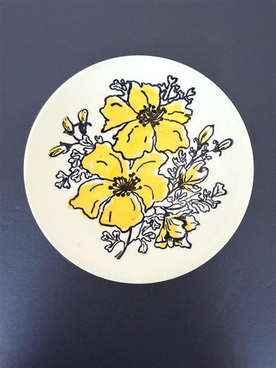 Vintage Homer Laughlin Amy Dessert Plates-set of 2/yellow Hibiscus Flower Dishes/retro Kitchen/yellow Dishware/mid Century/htf/mcm - Etsy