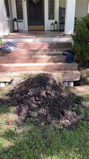 11K views · 75 reactions | Fixing My Steps Before the Mailman Files a Complaint  #DIYHomeRepair #StepFixing #HomeImprovement | Renee Renovates | Facebook