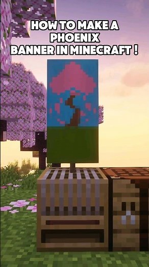 How to make a Cherry Blossom Tree banner in Minecraft ! #minecraft #banner #gaming #the_goldflash