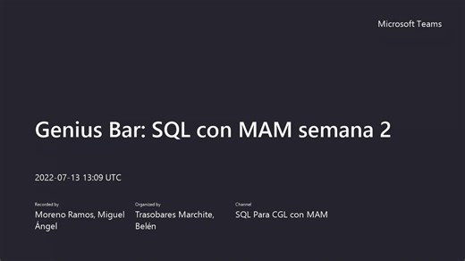 SQL 13-07 Genius Bar