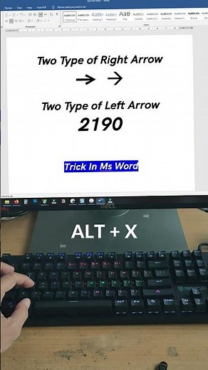 Two type of arrow in Ms Word