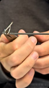 Rodbuilding pro tip - when gluing tip tops, make a bunch of little glue strips with your glue stick, cut them to size, insert them into the tube of the tip top. Heat up and slide on to your blank. Remove excess glue, (there is usually a little vent) and voila! #rodbuilding #rodbuilder #fishing | Edge Rods by Gary Loomis