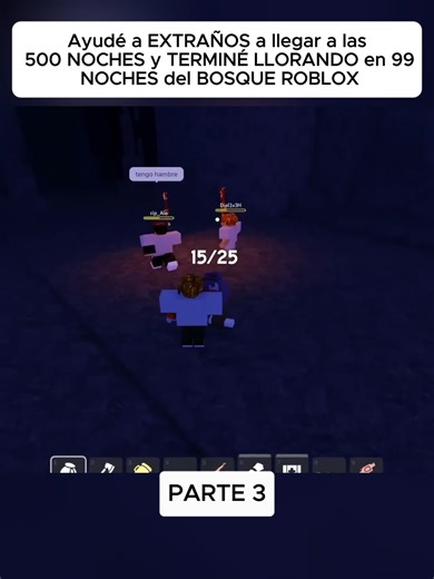 Ayudé a EXTRAÑOS a llegar a las 500 NOCHES y TERMINÉ LLORANDO en 99 NOCHES del BOSQUE ROBLOX#game #roblox #gaming