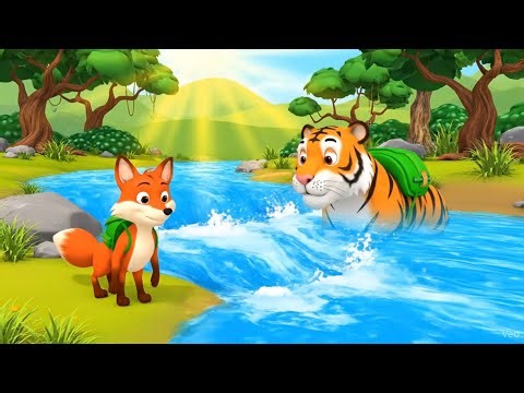The Tiger and the Fox’s Trick | Funny Jungle Cartoon Story | Toon Fun Factory Animation
