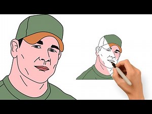 How to Draw and Color John Cena | Easy John Cena Drawing Tutorial