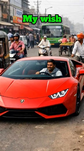 My wish - A common man Buying a super car #ai #aivideo #metaai