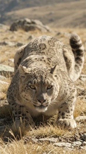 Snow Leopard Attack: The Argali's Split-Second Vanishing Act #wildlife #animals