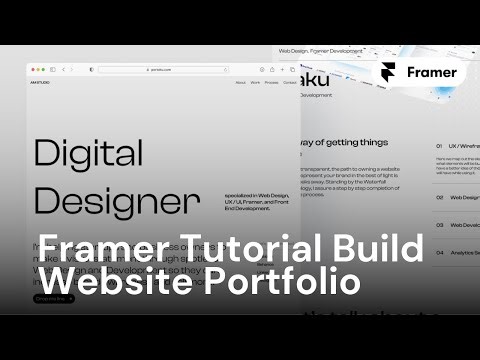 Framer Tutorial : Build Website Portfolio (Figma to Framer)