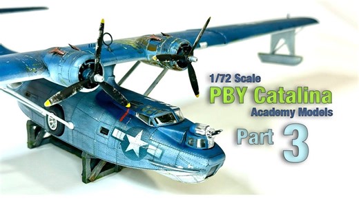 爱德美 1/72 PBY"卡特琳娜"水上飞机模型制作Part.3 Final