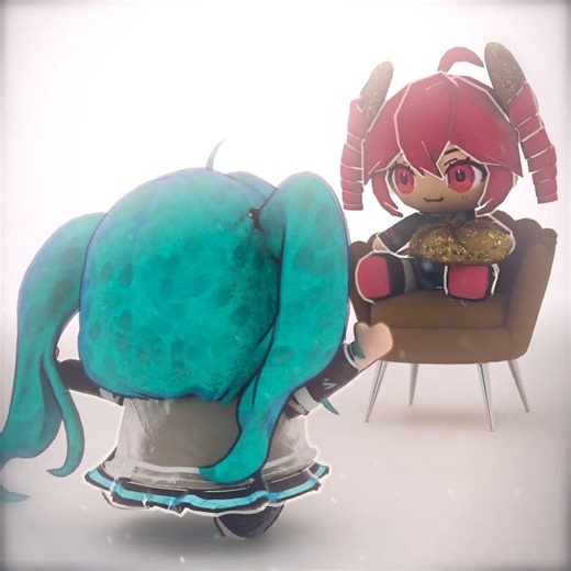 miku play as clown Animation ohhh noooo! #blender #blenderanimation