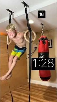 World record 22 ring muscle ups in a row in less than 3:30 #ringmuscleup #worldrecord