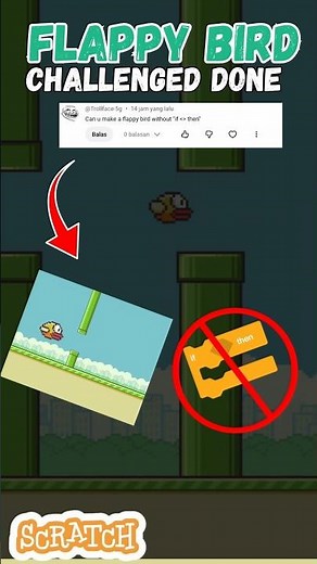 Flappy Bird with ZERO "IF" Blocks in Scratch!