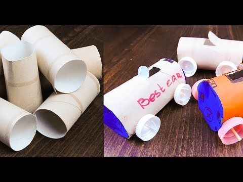 DIY Toy Cars from Toilet Paper Rolls