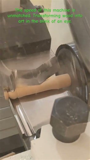High-Speed Production Turning #woodwork #fast #machinery #cooltech #bambooartisan #woodturning #fyp