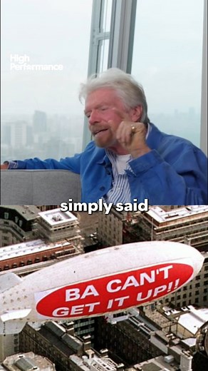 128K views · 1.4K reactions | Richard Branson on when he & Virgin pranked British Airways by claiming "they couldn't get it up" on a massive blimp...  | High Performance | Facebook