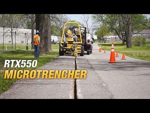 RTX550 Ride-on Tractor with Microtrencher Attachment