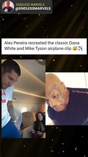 Alex Pereira recreates Mike Tyson’s airplane prank 😂✈️ #ufc