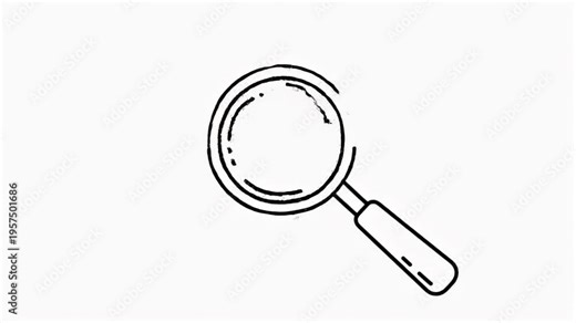 Magnifying glass icon representing search and discovery, a tool for detailed examination and investigation