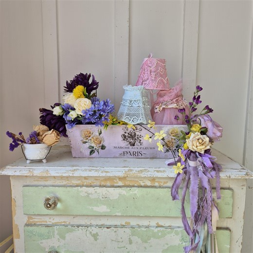 Decorative Storage Box, Organization Storage Box, Organizer Shabby Cottage Decor, Hand Painted Home Decor - Etsy