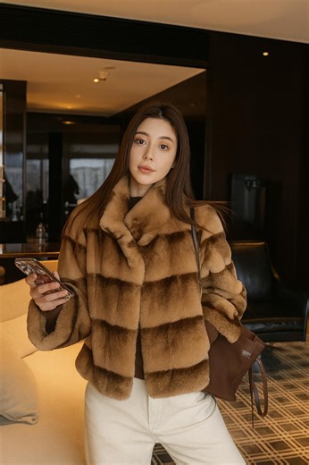 Luxury Faux Mink Fur Coat for Women: Elegant Winter Fur Jacket, Socialite Style Fashion - Etsy