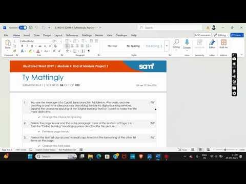 Illustrated Word 2019 | Module 4: End of Module Project 2 | MIDTOWN COWORK #illustratedword