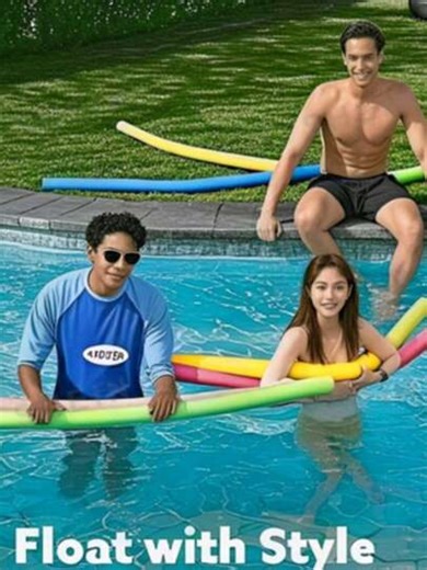 1pc Colorful Foam Pool Float, Foam Swimming Stick, Flexible Buoyancy Rod, Suitable For Swimming, Floating And Pool Party Atmosphere | SHEIN
