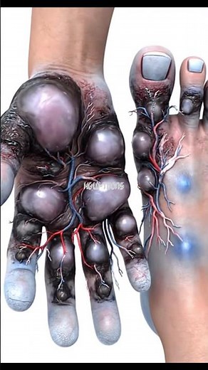 Severe frostbite #FrostbiteAwareness #MedicalEducation #ColdInjury #3DMedicalAnimation #HealthTips