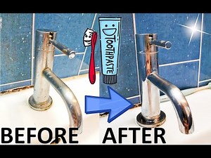 How to clean bathroom taps with toothpaste. Shine & polish metals with toothpaste! #tipsandtricks