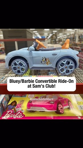 The Best Sam’s Club : Finds, Deals, Tips & Tricks! on Instagram: "THEY SEE ME ROLLIN’ 🚙 Find this Bluey (or Barbie) convertible car at Sam’s Club for $149.78! WILL BE ONLINE SOON (along with Sonic and Paw Patrol)!! Comment “ME” if you want a heads up when available Features: ��12V rechargeable battery ��Dual opening doors for easy access in and out of the ride-on ��2 speed settings: lower speed for beginners faster speed for advanced riders ��Tow handle under the front to help transport the rid