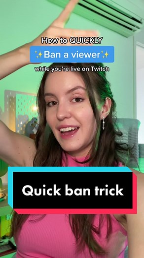 How to QUICKLY and slyly ban someone in your Twitch chat/channel while you’re live streaming #twitchtipsandtricks #newstreamertips